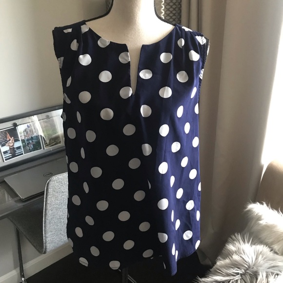 Pixley Tops - Pixley polka dot Curran split neck sleeveless top